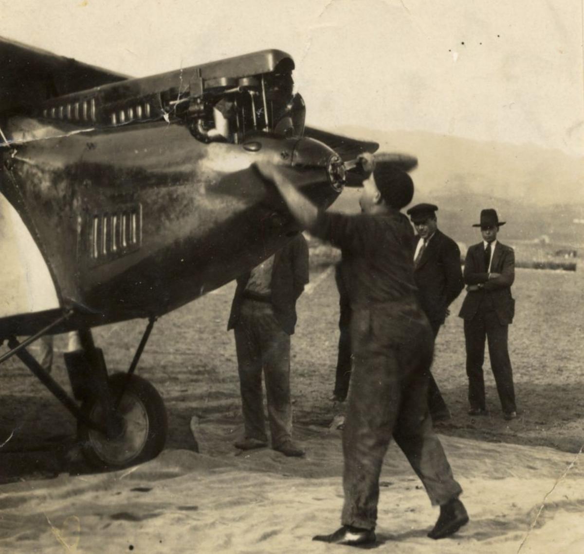 La primera línea de comunicación       aérea entre Madrid y Gran Canaria