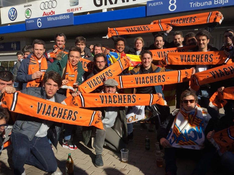 Aficionados del Valencia en Getafe