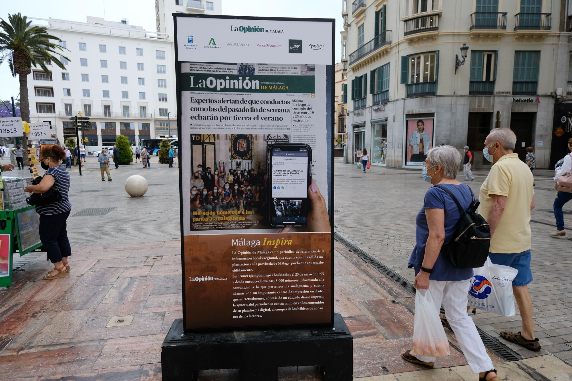 Exposición fotográfica 'Málaga Inspira', en la calle Larios
