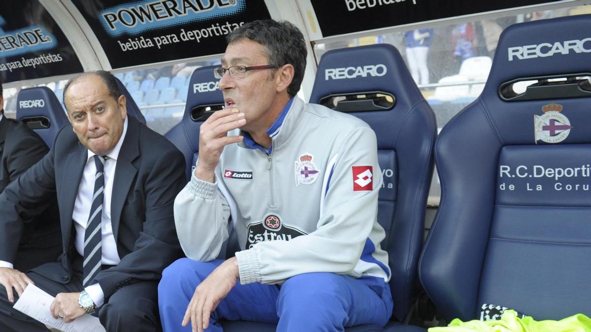 Barritos y Franganillo, en el banquillo de Riazor