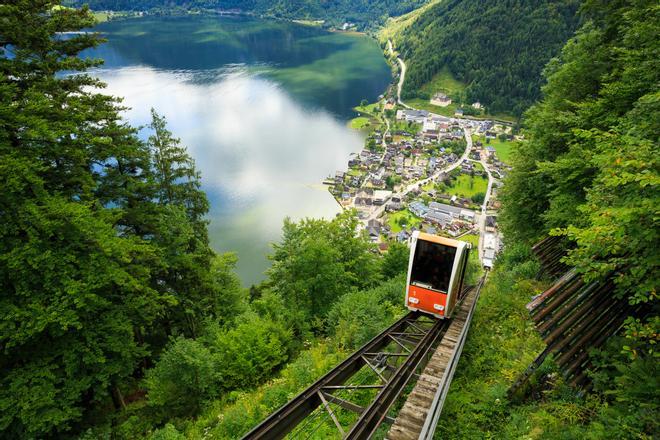 Teleférico de Hallstatt, en Austria.