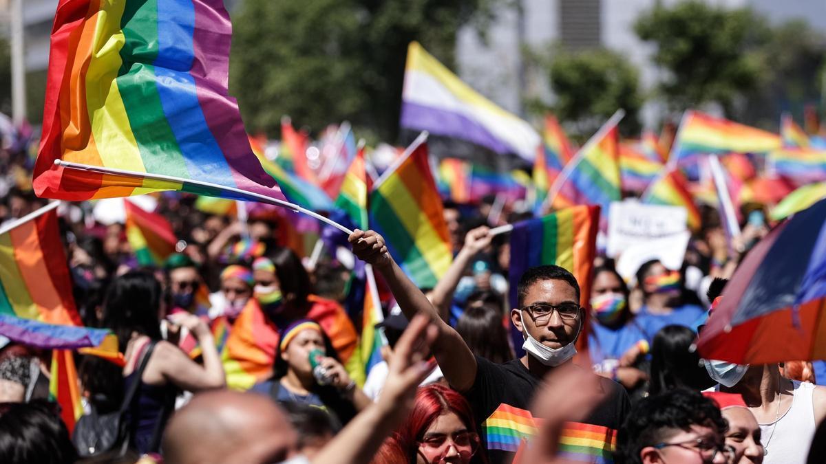 Manifestació a favor del matrimoni homosexual.