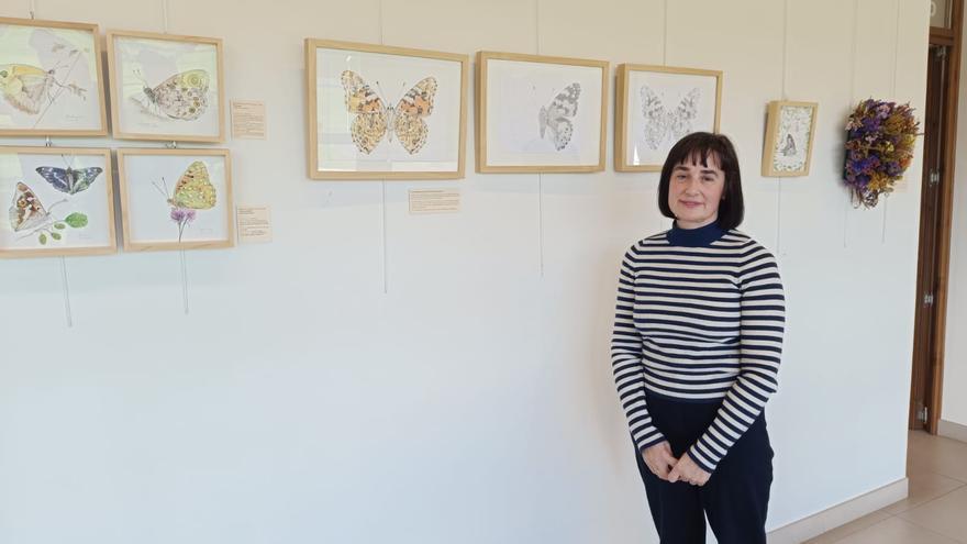 El &quot;efecto mariposa&quot; llega a Lugo de Llanera con la exposición de acuarelas de Isabel González