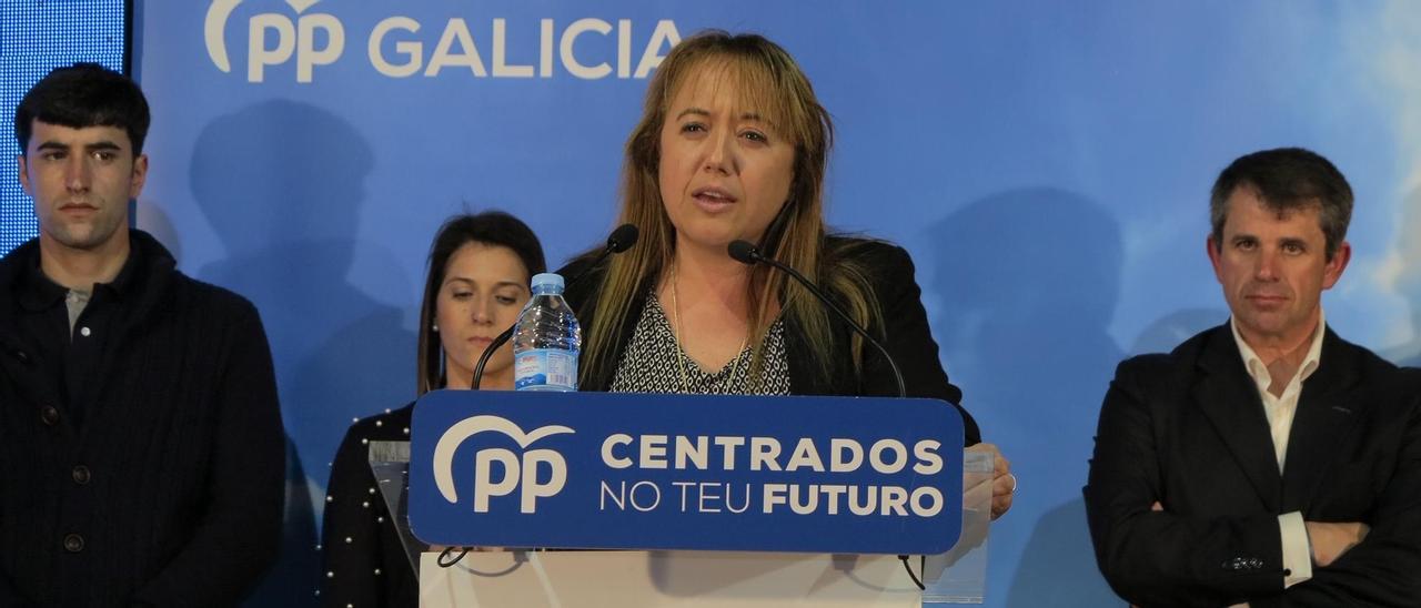 Beatriz Castro durante un mitin en las elecciones de 2019.