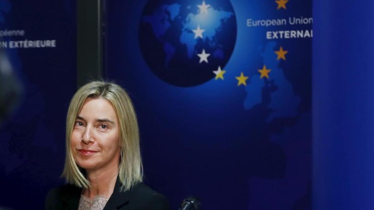 Federica Mogherini, el lunes 26 de octubre.