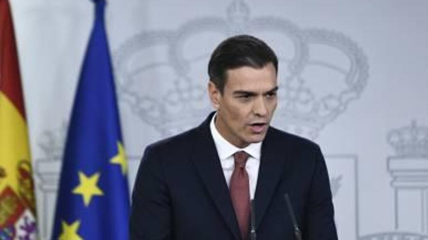 El president espanyol, Pedro Sánchez, ahir