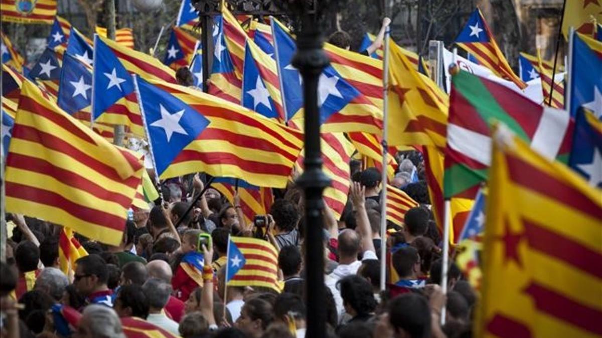 Manifestación de la ANC en la Diada del 2012.