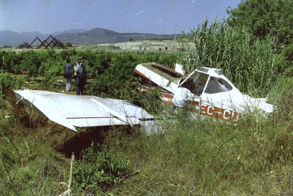 Hace 20 años una avioneta se estrellaba en la entrada de Torres Torres