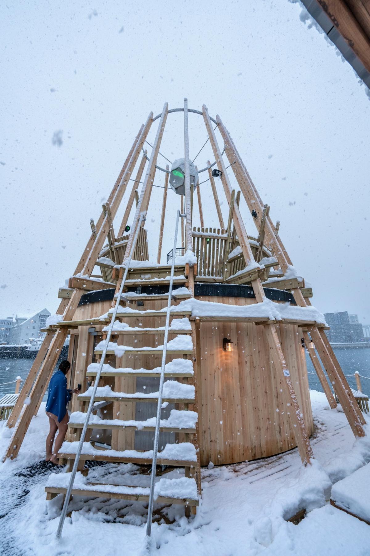 Sauna Pust en el puerto de Tromsø
