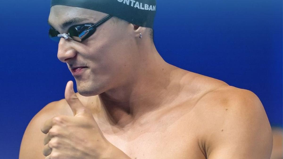 El mallorquín Sergio de Celis, este martes en la piscina de Lublin