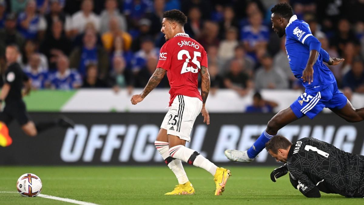 Jadon Sancho, en la acción del gol