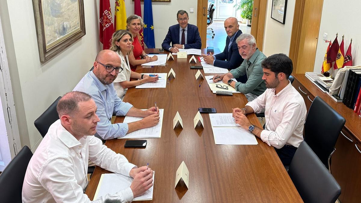 Junta de Portavoces celebrado este jueves en el Ayuntamiento de Murcia.