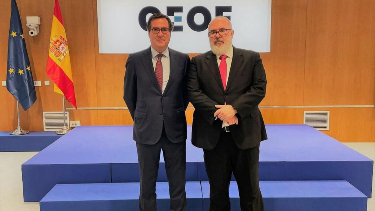 Antonio Garamendi y Pedro Alfonso, en la CEOE. | | E.D.