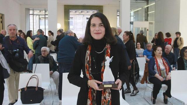 Cristina Pato, no Centro Cultural José Ángel Valente, tras recibir o seu premio. | Iñaki Osorio