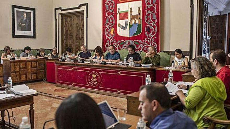 Sesión plenaria celebrada ayer en el Ayuntamiento de Zamora.