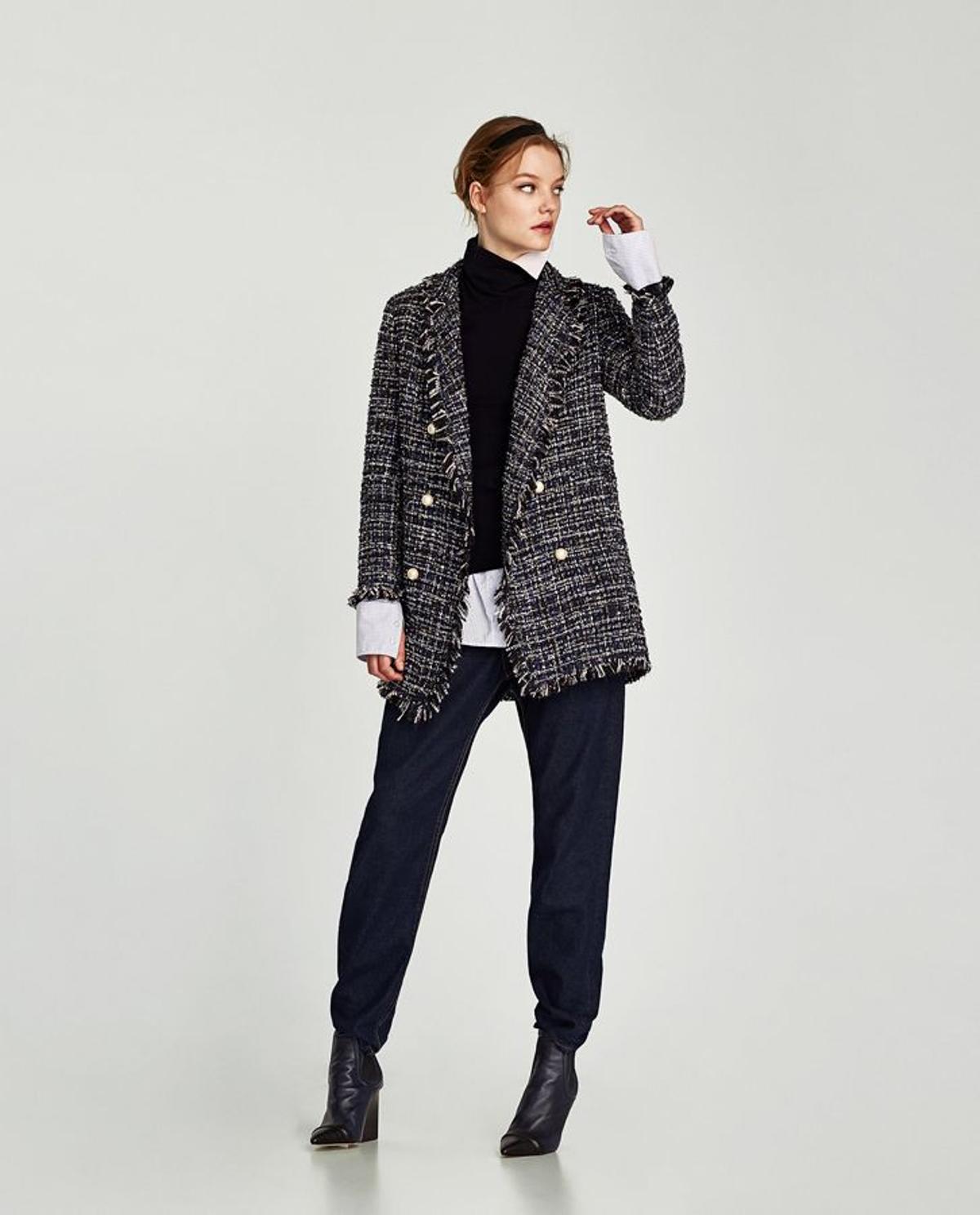 'Shopping' para el Black Friday: chaqueta de tweed, de Zara