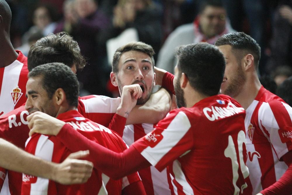 El partido entre el Sporting y el Celta, en imágenes