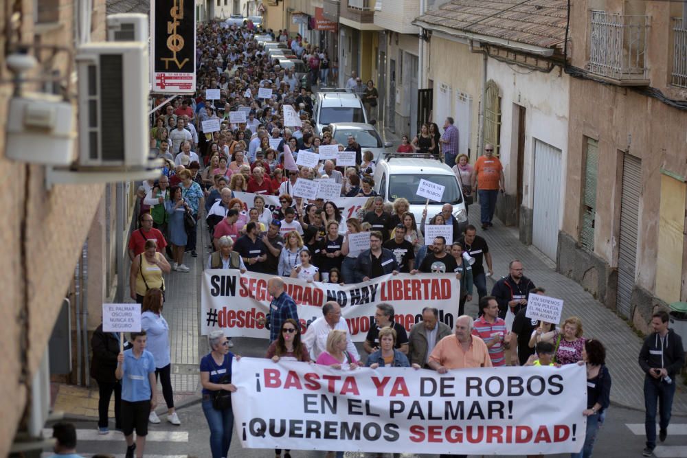 Manifestación de vecinos en El Palmar