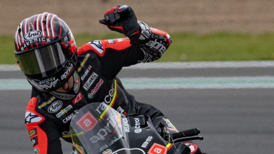Maverick Viñales a Silverstone.