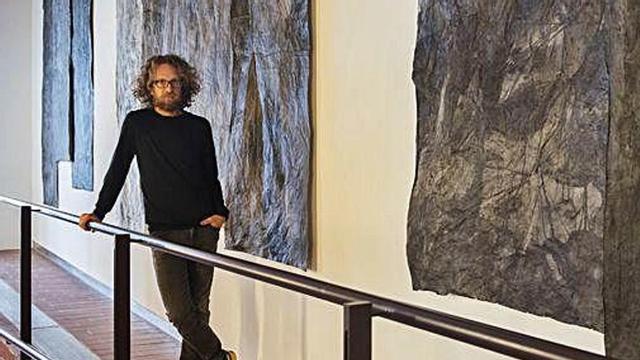 L'artista Marco Noris, ahir al MUME.