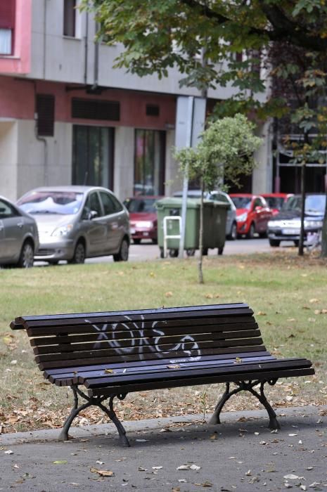 Actos vandálicos en el parque Dorado de Sama