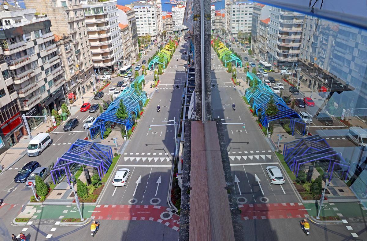 Imagen aérea de las rampas de Gran Vía.