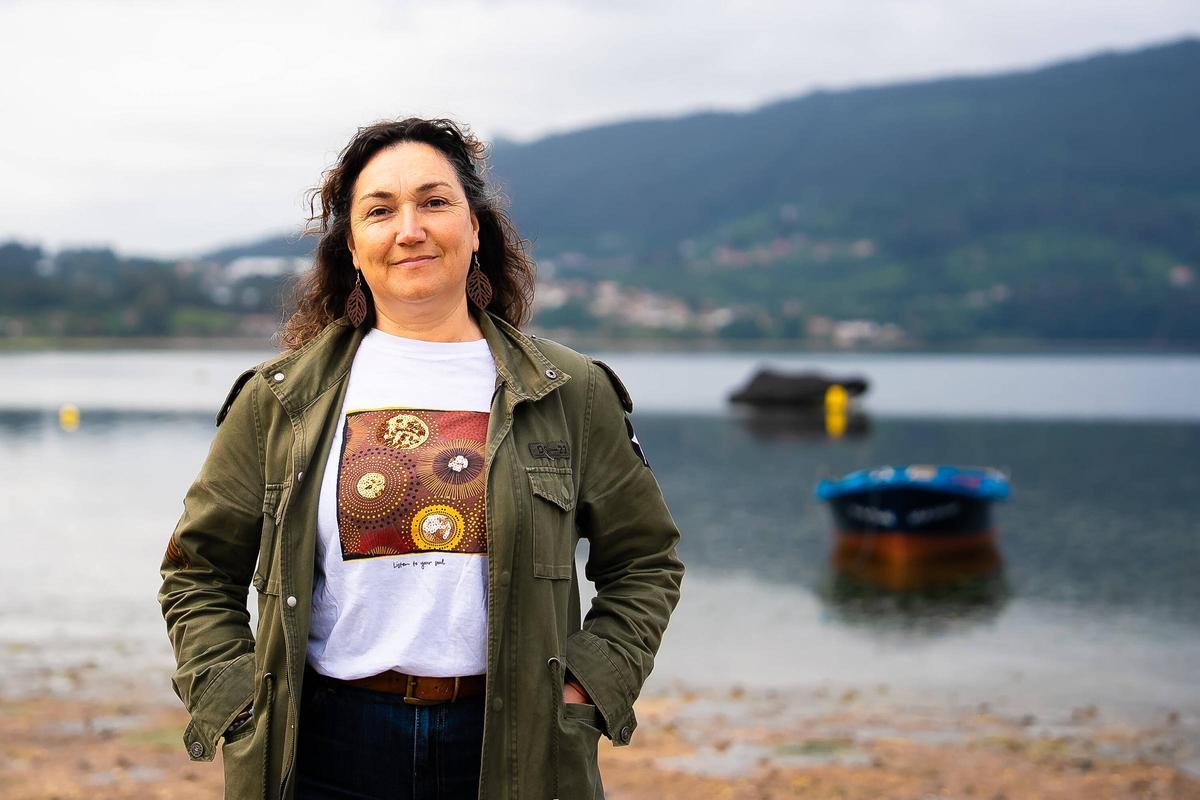 Nuria Nouvelle, tras retirarse del marisqueo.