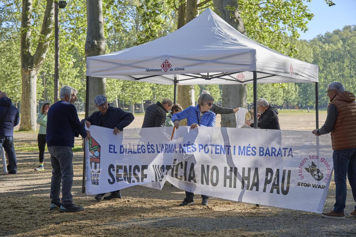 Un moment de la protesta d'aquest dimecres.