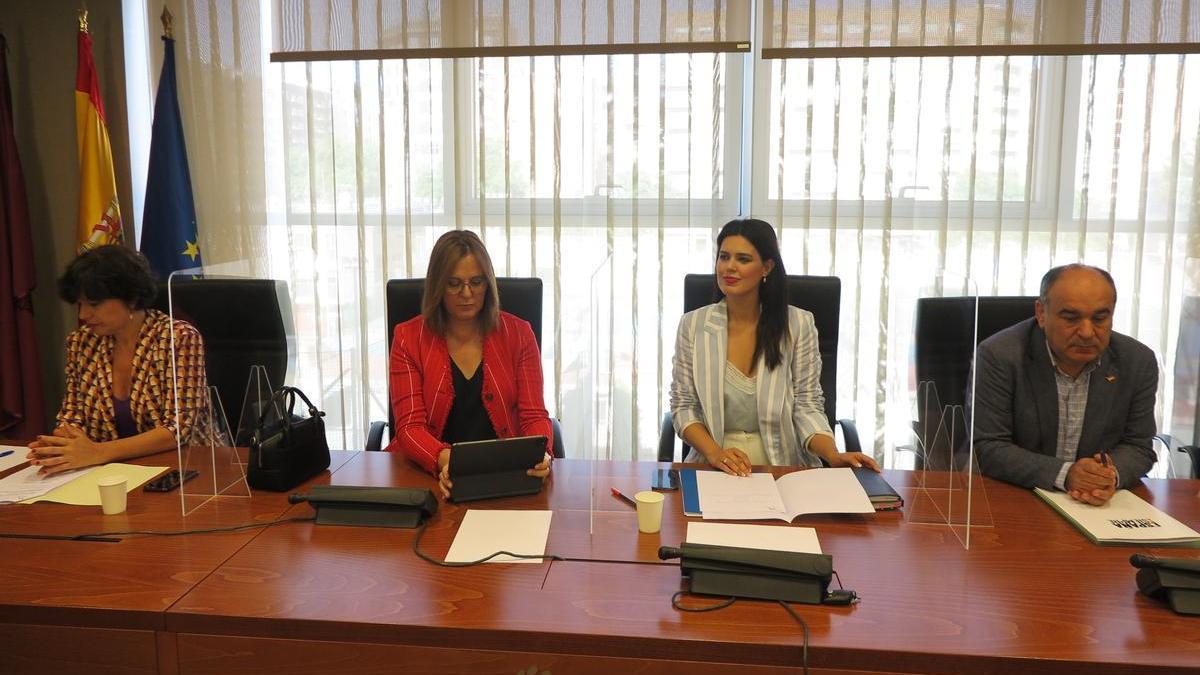 Mesa de la Comisión especial para la Infancia y la Adolescencia de la Asamblea Regional.