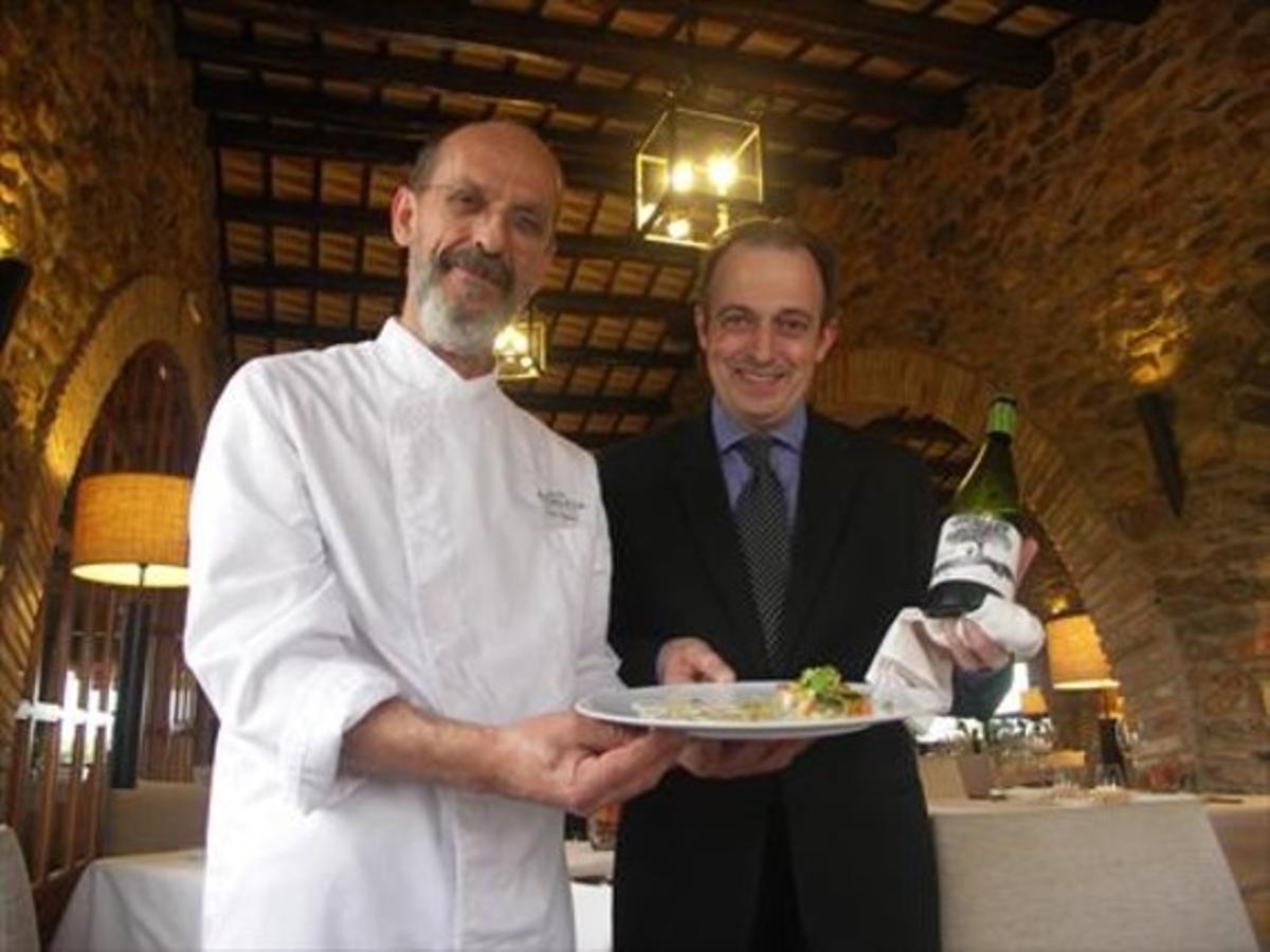 Xavier Sagristà i Toni Gerez, al restaurant Aires, de l’Hotel Peralada. Xavier Sagristà i Toni Gerez, al restaurant Aires, de l’Hotel Peralada.