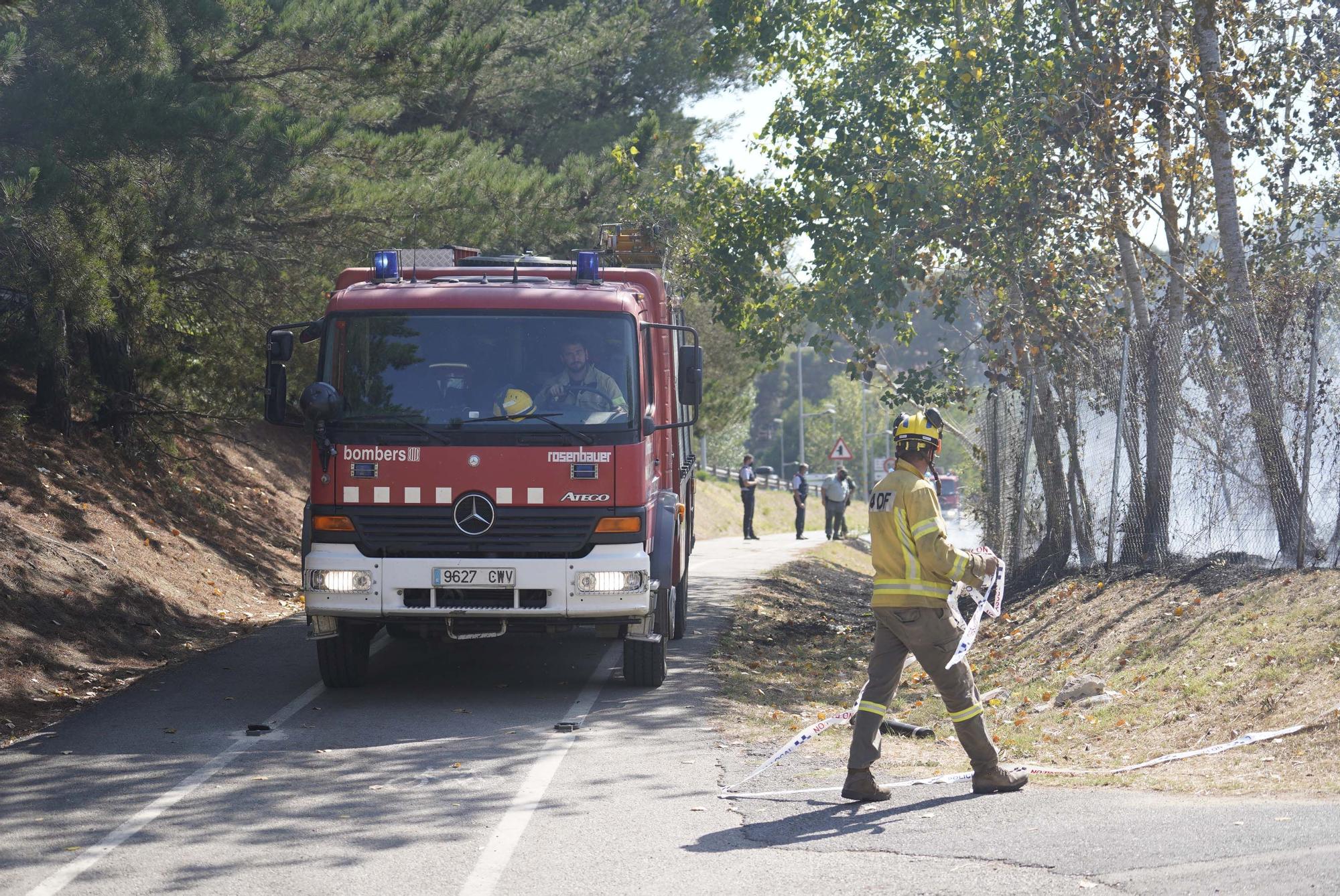 Incendi a Calonge: petit ensurt prop de la piscina