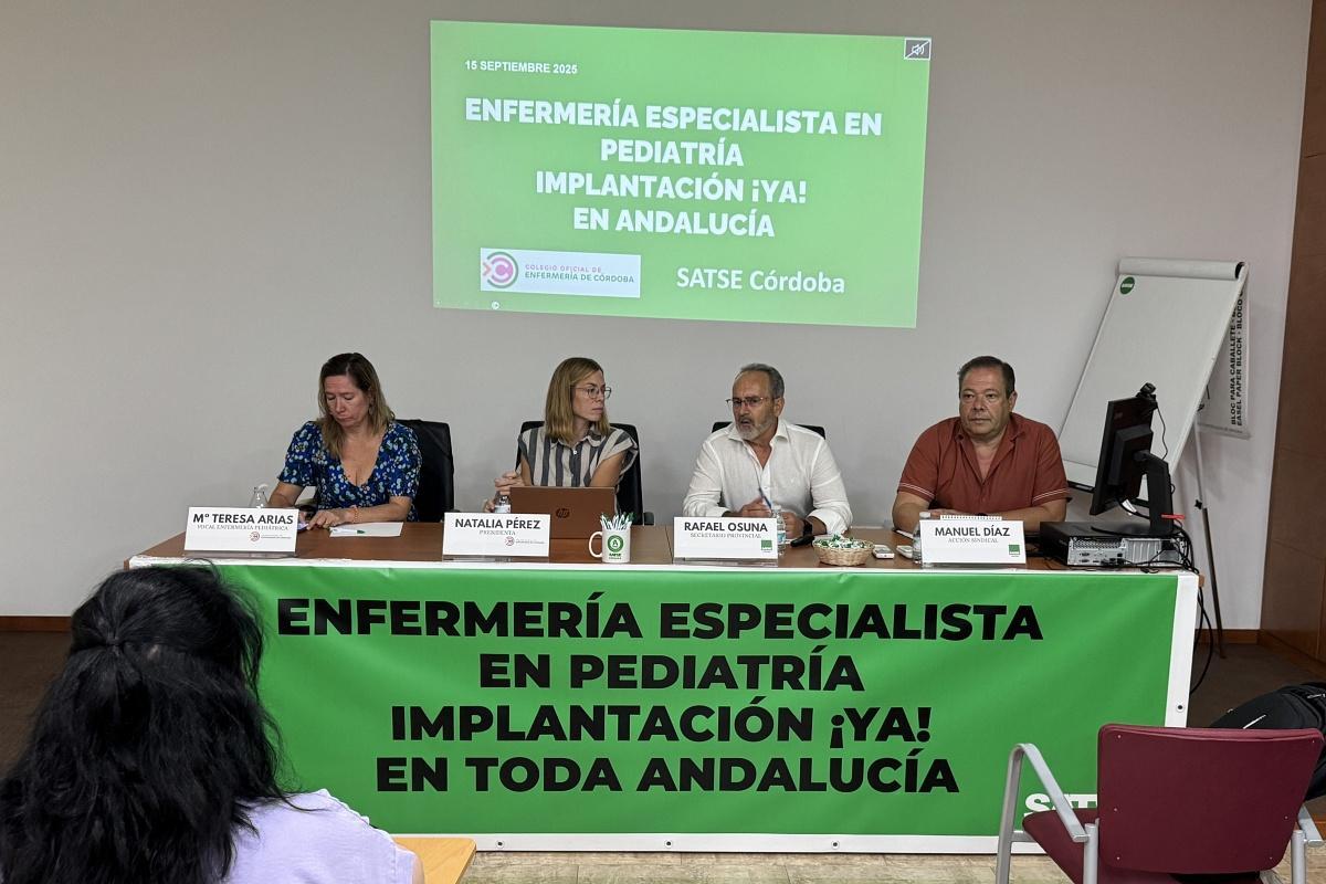 Reunión en la sede de SATSE sobre especialidad de Pediatría.