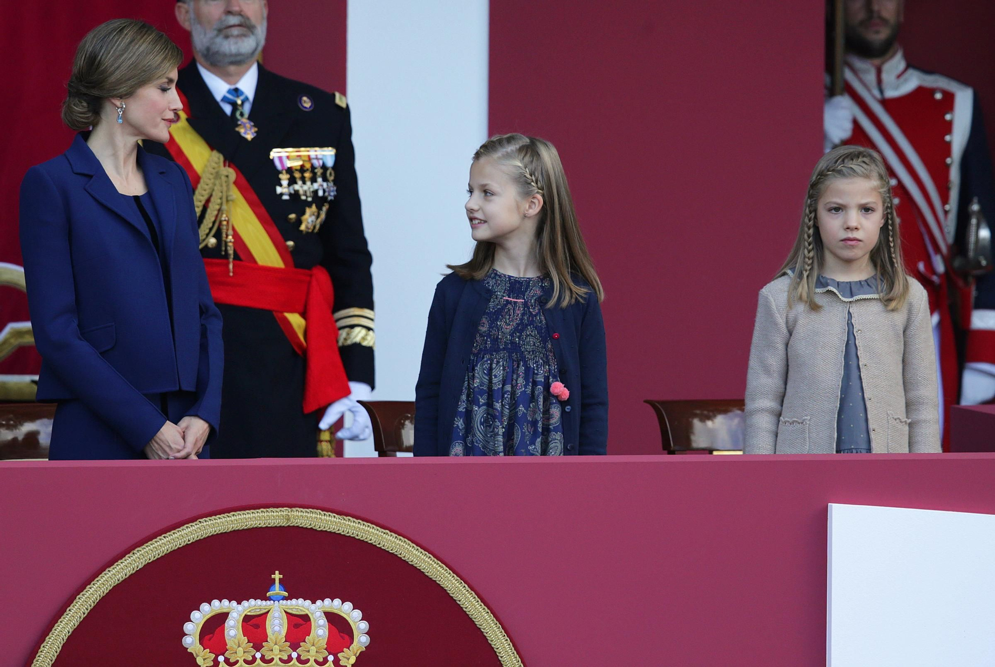 La Reina Letizia en el desfile de las Fuerzas Armadas