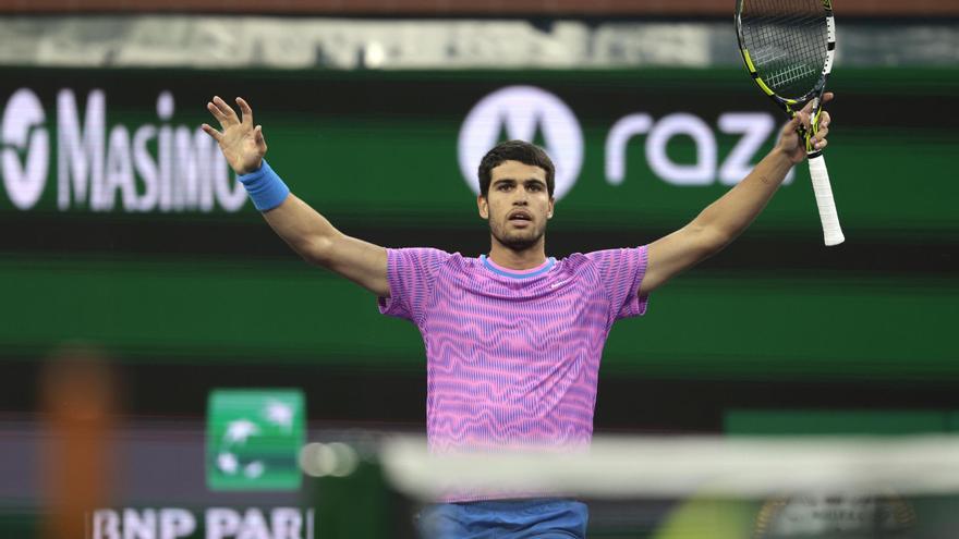 Dónde ver y a qué hora la final de Carlos Alcaraz en Indian Wells