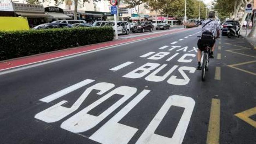 Reservas Los viales exclusivos para taxi, bici y bus llegan a Mediterráneo