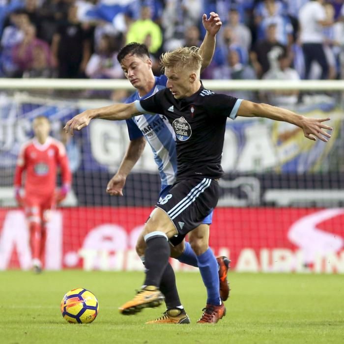 El Celta pierde en Málaga en un partido en los que Unzué fueron irreconocibles