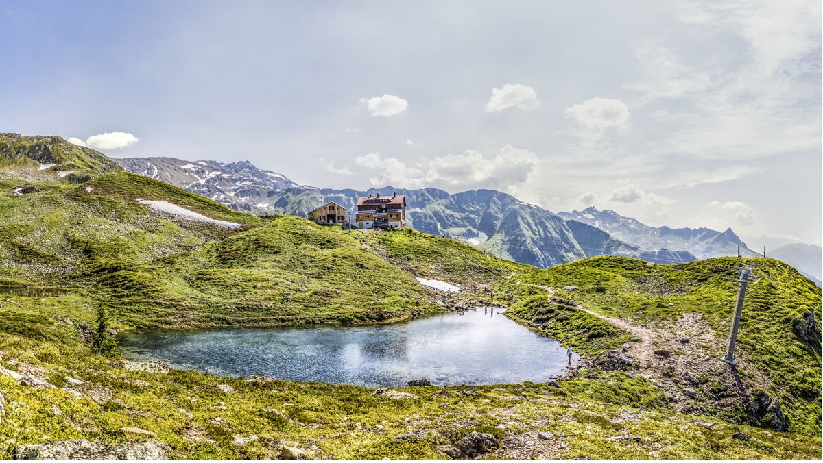 Camino hacia el refugio Kaltenberg en la sierra de Arlberg