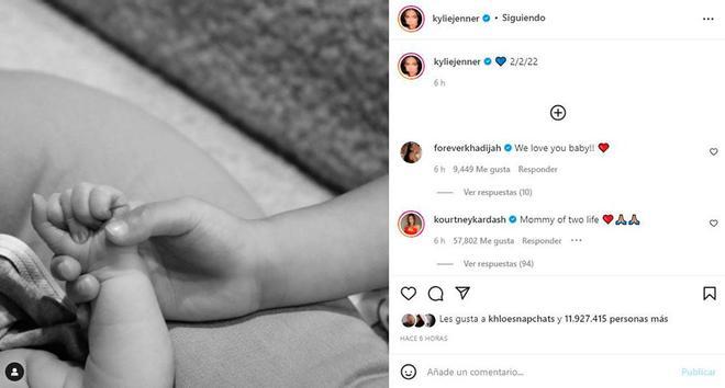 Kyie Jenner da la bienvenida a su segundo hijo