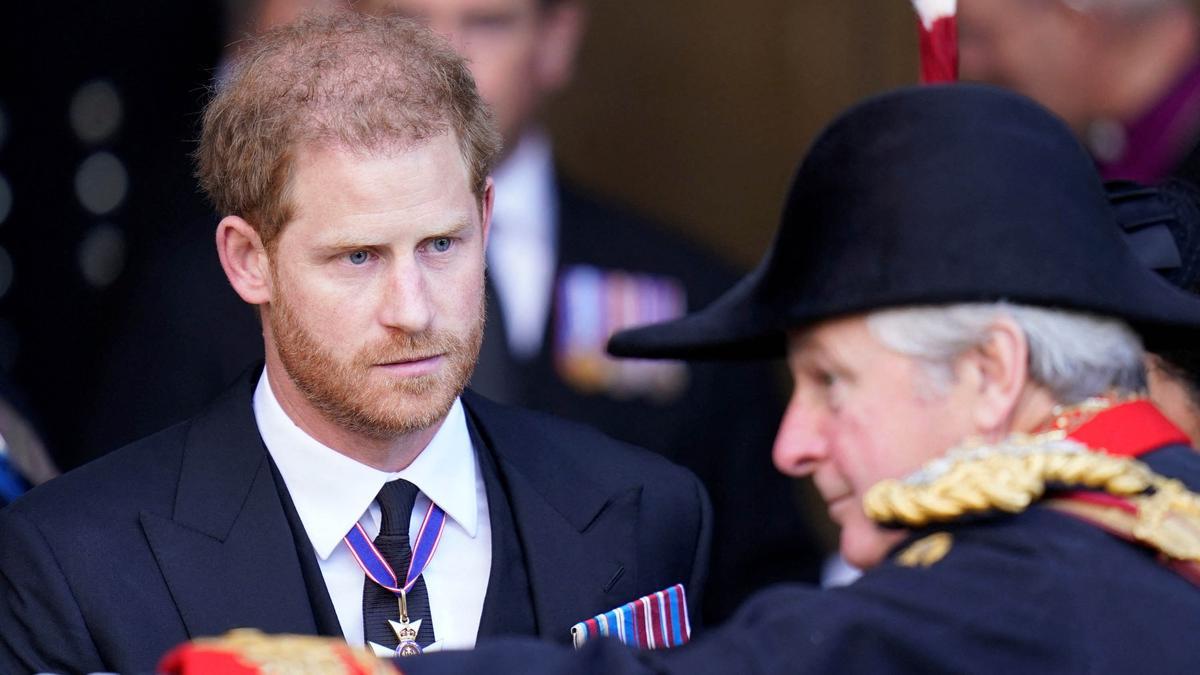 El príncipe Enrique, este miércoles en en el Palacio de Buckingham..