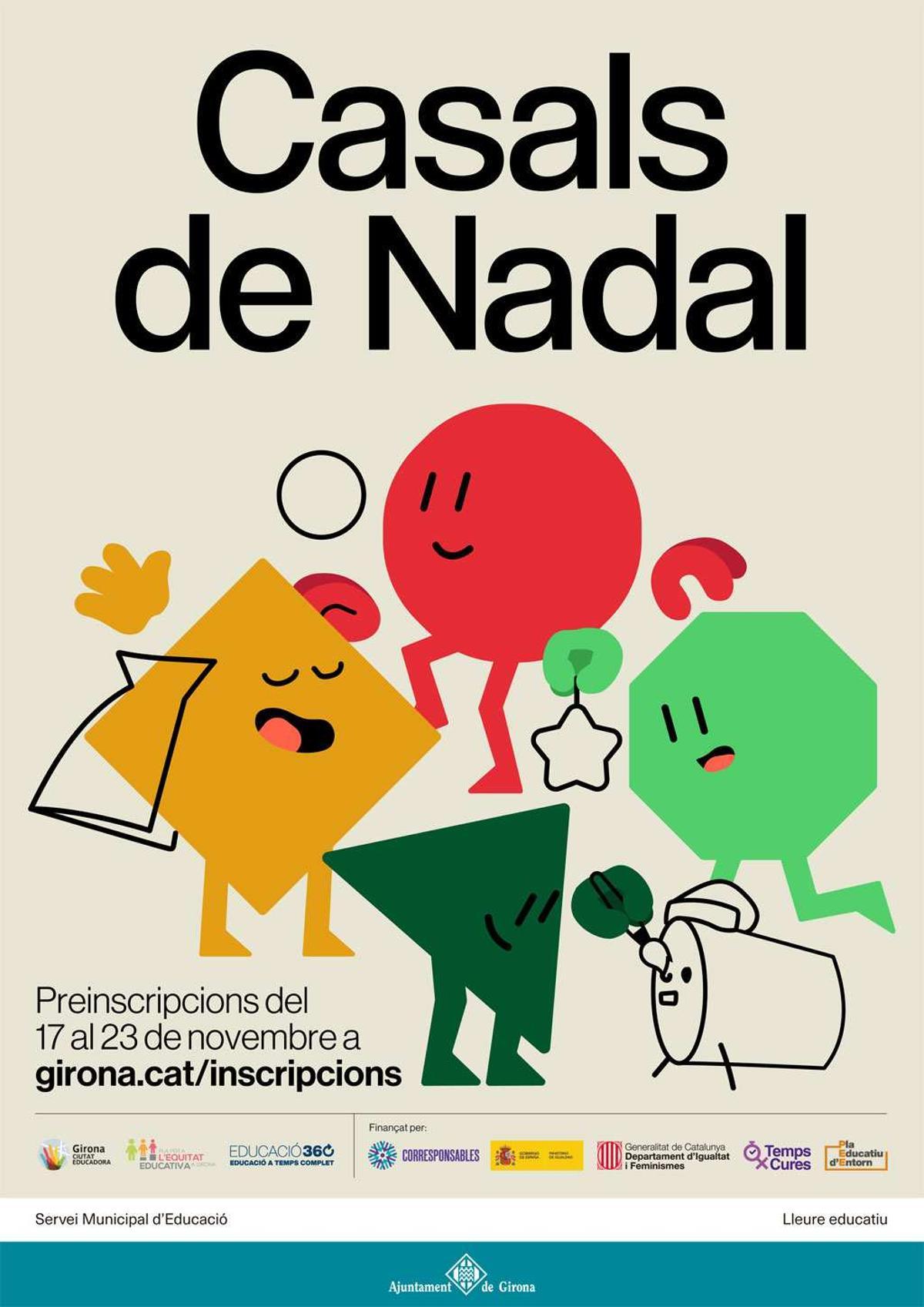 El cartell dels casals de Nadal a Girona.