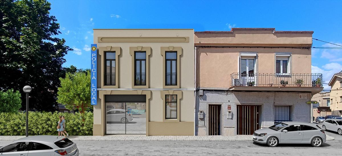 Imatge virtual de com serà la nova seu de la Policia Local a l'edifici que ara es rehabilita