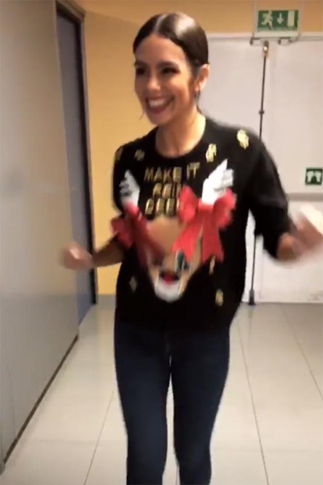 Cristina Pedroche con jersey feo de Navidad