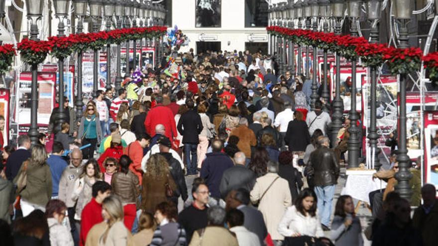 La calle Larios, centro neurálgico para las compras navideñas.