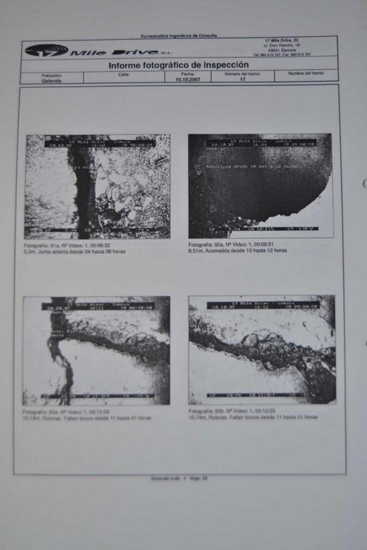 El agua sale con abundancia de uno de los colectores instalados en la canalización de Ribadelago.