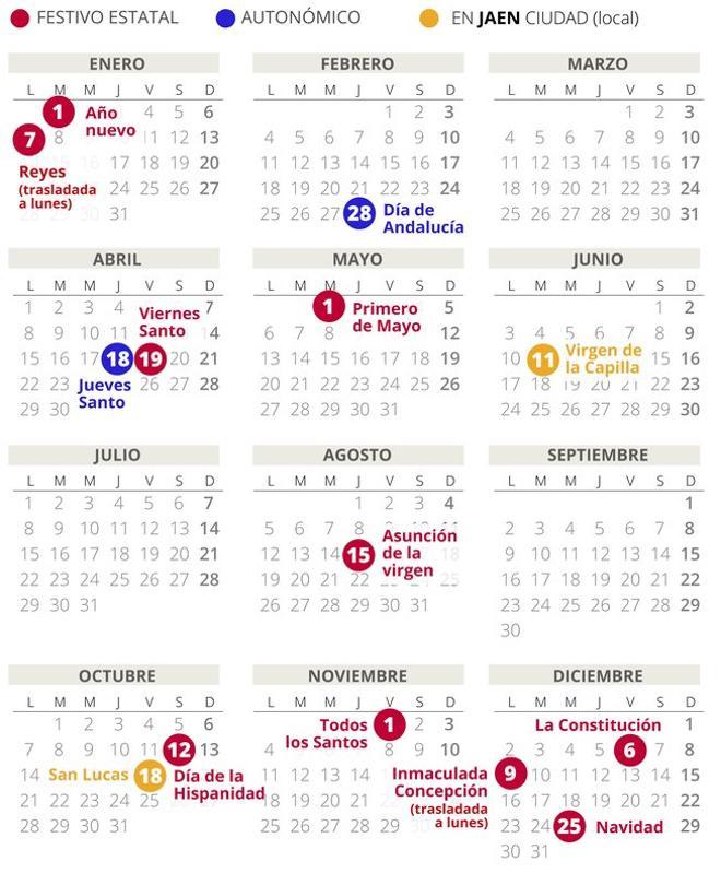 calendario laboral 2019 jaen