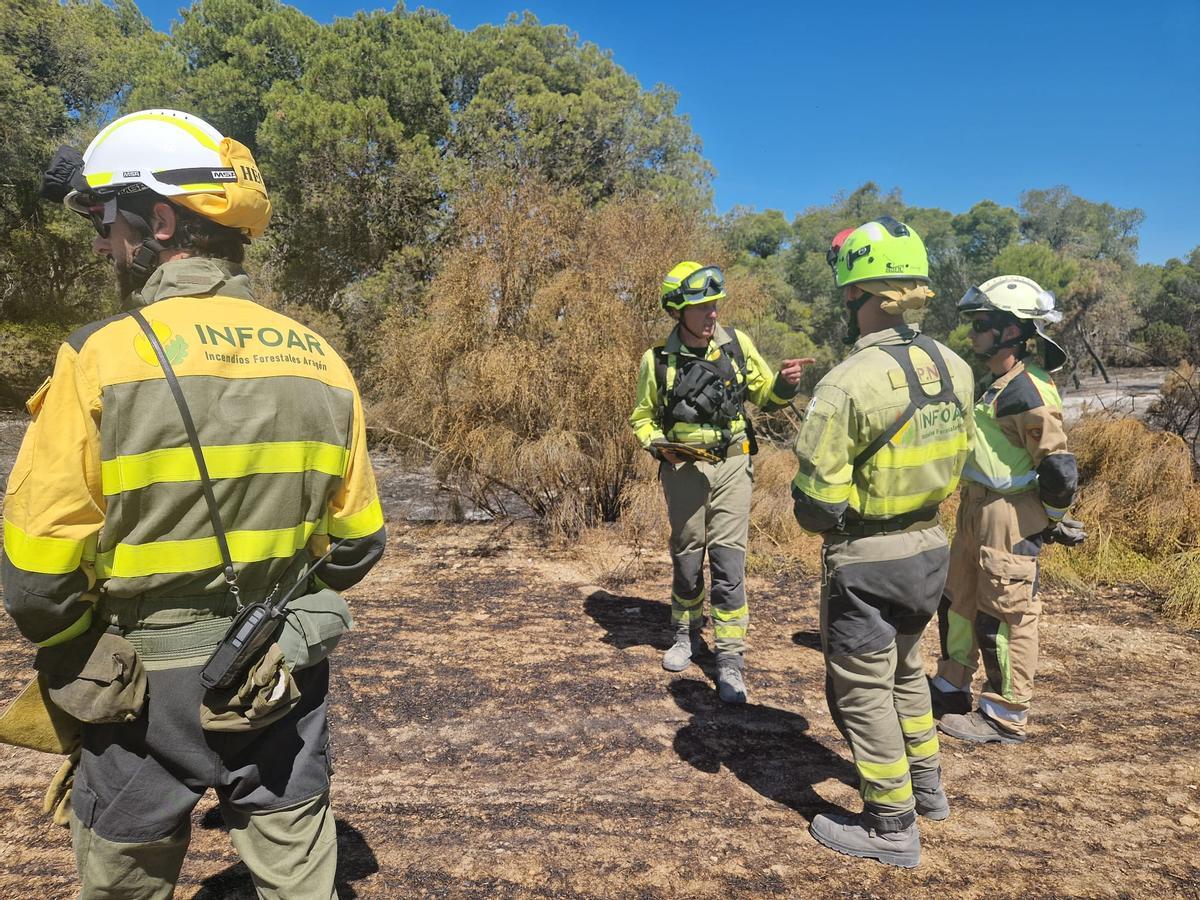 En imágenes I El operativo del Infoar en el sector 1 del incendio de Leciñena, este viernes En imágenes I El operativo del Infoar en el sector 1 del incendio de Leciñena, este viernes