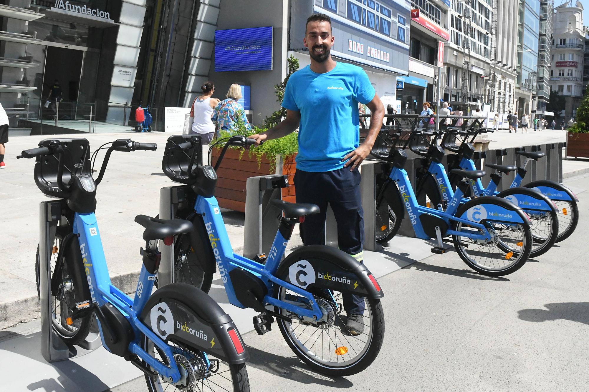 Primer día del nuevo Bicicoruña