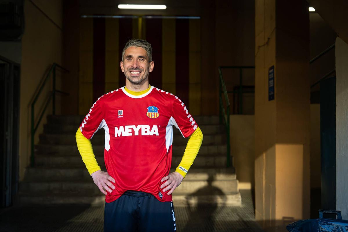 Bacelona 26/03/25 Deportes. Entrevista a Josu, jugador del Sant Andreu para la previa del partido Sant Andreu vs Europa. AUTOR: MANU MITRU
