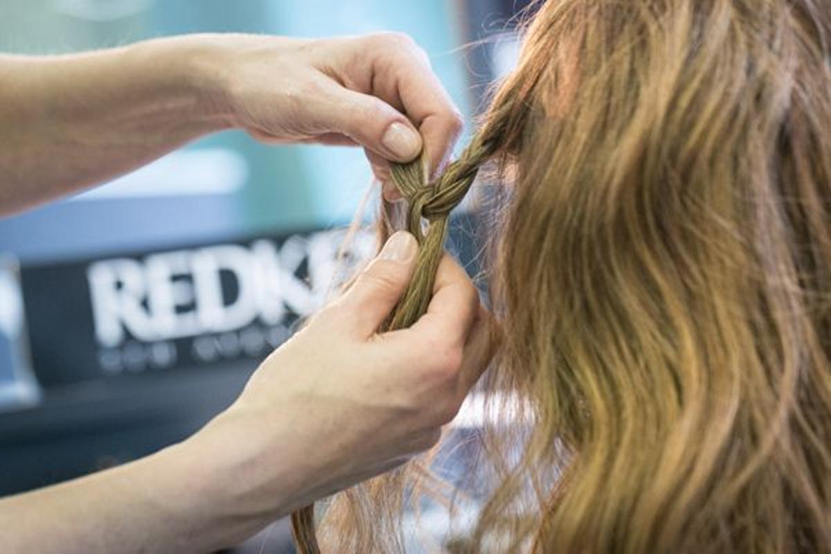 Final look Txell Miras: trenzas