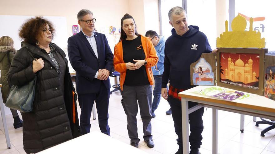 Marta del Arco, durante la visita.